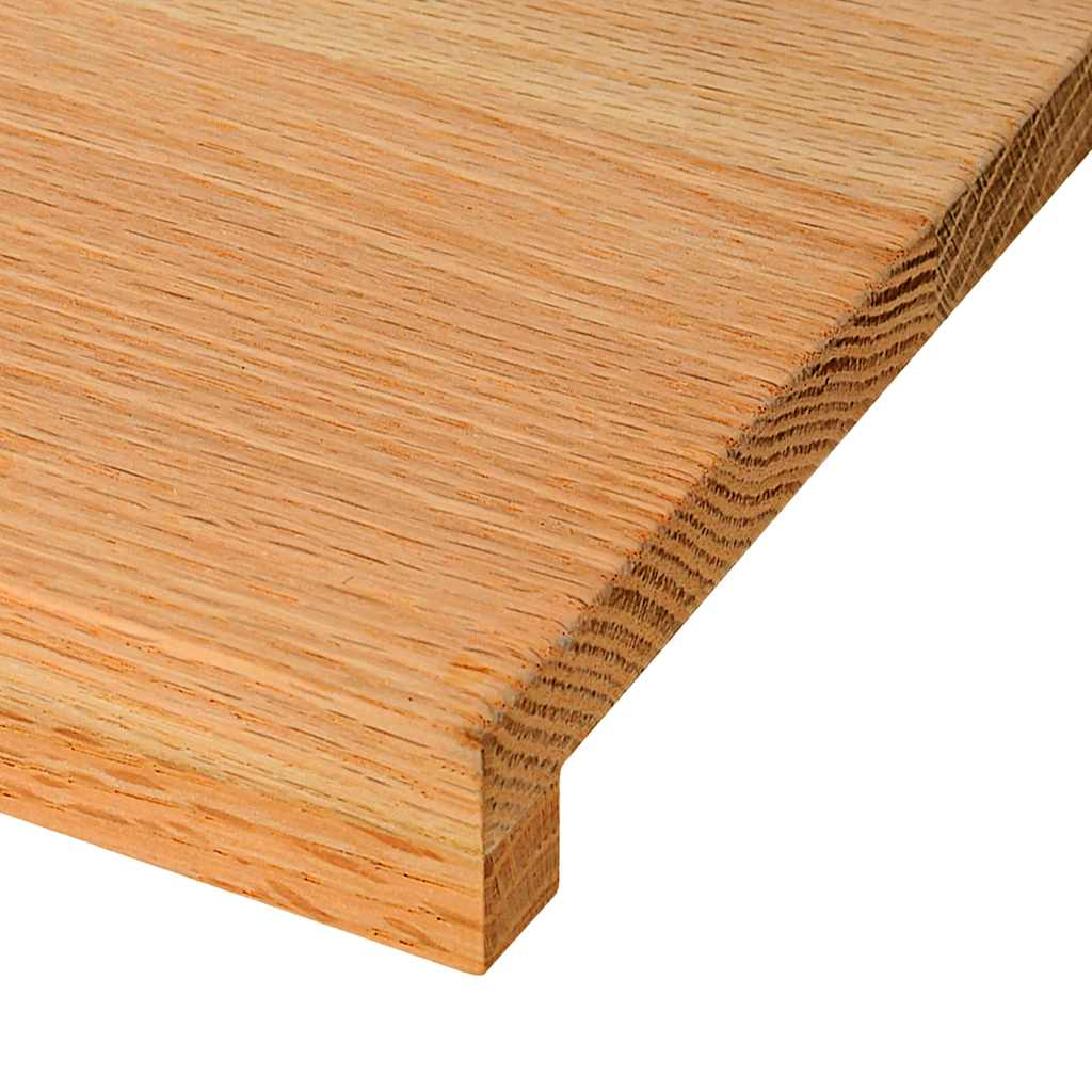 Vensterbanken 2 st 80x20x2 cm massief eikenhout lichtbruin