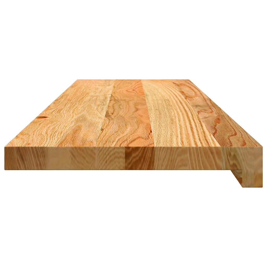 Vensterbanken 2 st 90x25x2 cm massief eikenhout lichtbruin