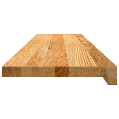 Vensterbanken 2 st 100x25x2 cm massief eikenhout lichtbruin