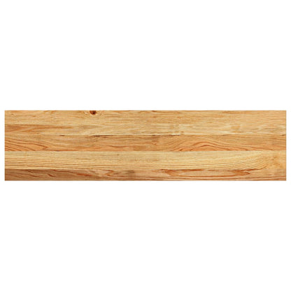 Vensterbanken 2 st 100x25x2 cm massief eikenhout lichtbruin