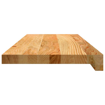 Vensterbanken 2 st 70x30x2 cm massief eikenhout lichtbruin