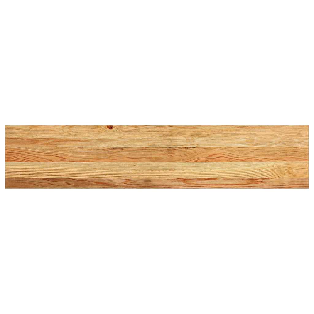 Vensterbanken 2 st 120x30x2 cm massief eikenhout lichtbruin