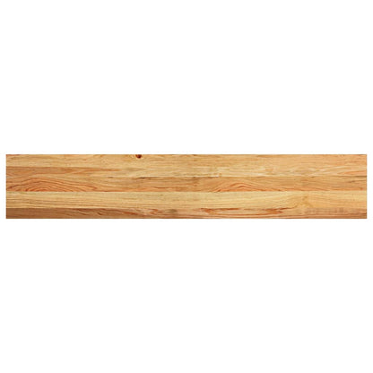 Vensterbanken 2 st 140x30x2 cm massief eikenhout lichtbruin