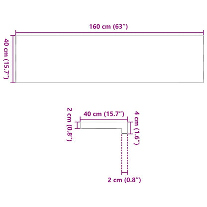 Vensterbanken 2 st 160x40x2 cm massief eikenhout lichtbruin