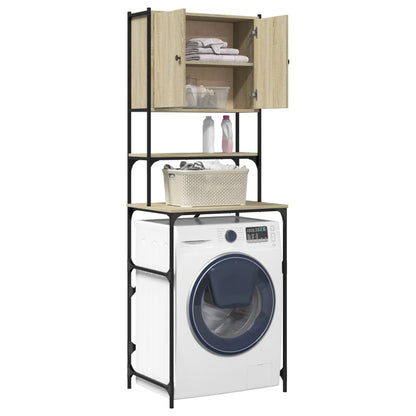 Wasmachinekast 68x48,5x194 cm sonoma eikenkleurig