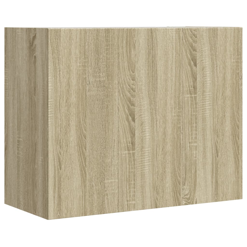 Wandkast 75x35x60 cm bewerkt hout sonoma eikenkleurig