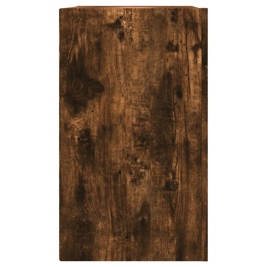 Wandkast 75x35x60 cm bewerkt hout gerookt eikenkleurig