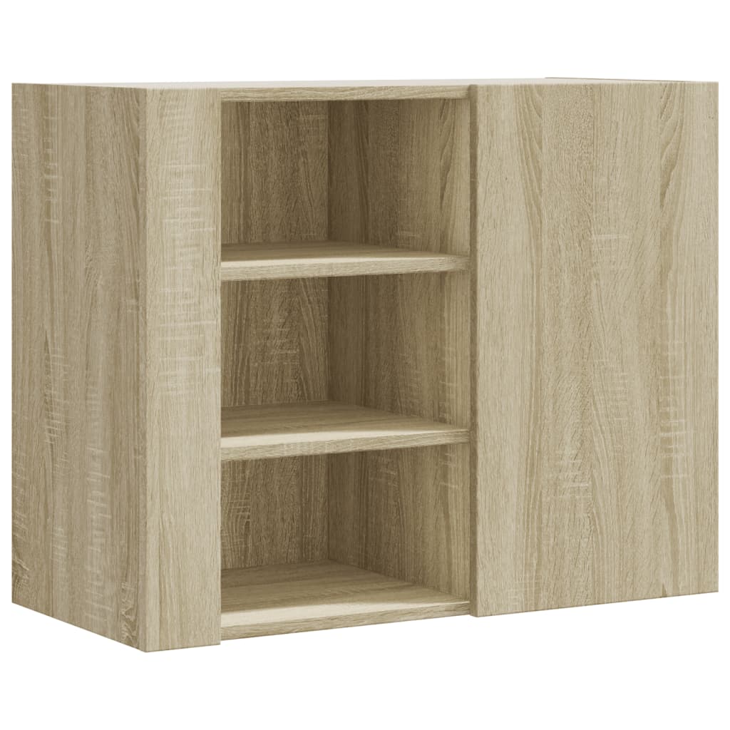 Wandkast 75x35x60 cm bewerkt hout sonoma eikenkleurig