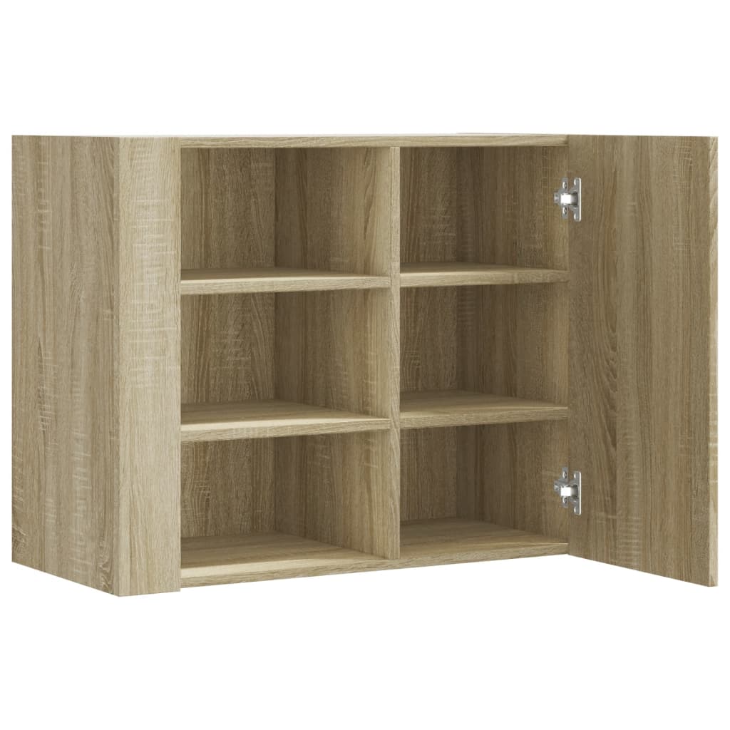 Wandkast 75x35x60 cm bewerkt hout sonoma eikenkleurig