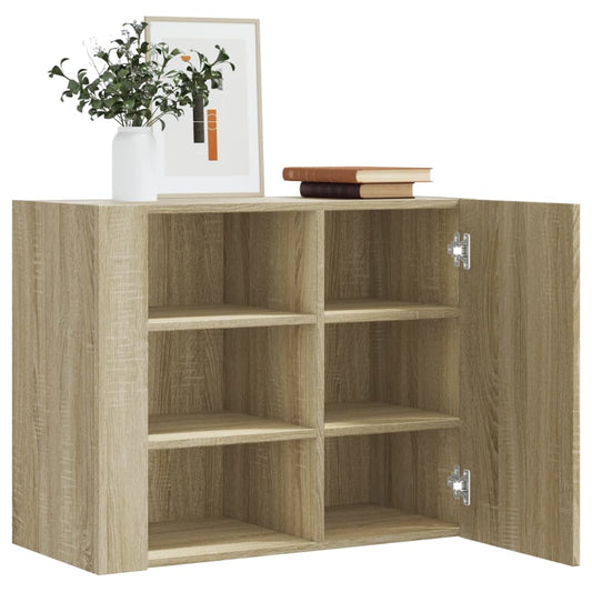 Wandkast 75x35x60 cm bewerkt hout sonoma eikenkleurig