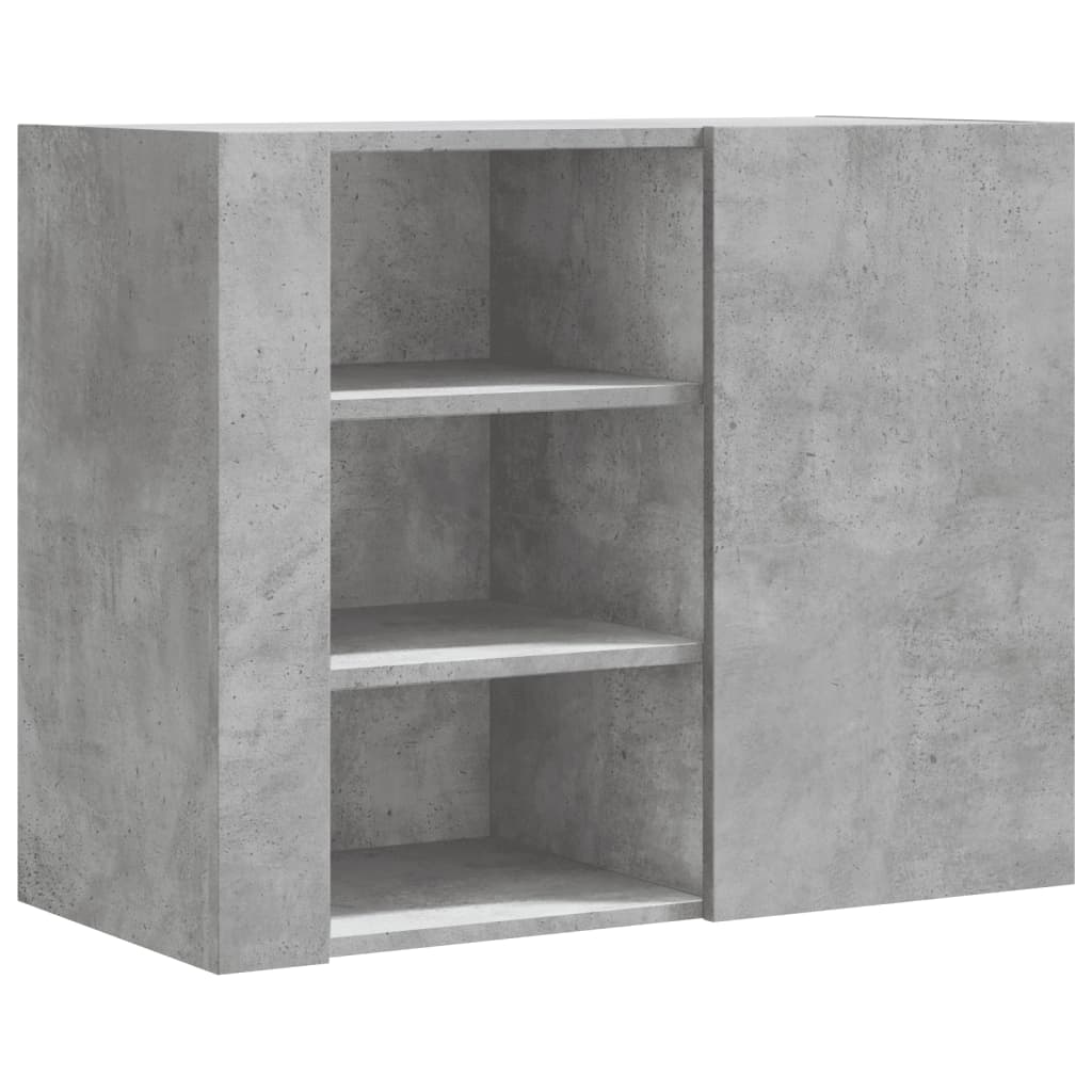 Wandkast 75x35x60 cm bewerkt hout betongrijs