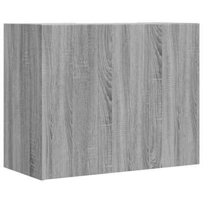 Wandkast 75x35x60 cm bewerkt hout grijs sonoma eikenkleurig