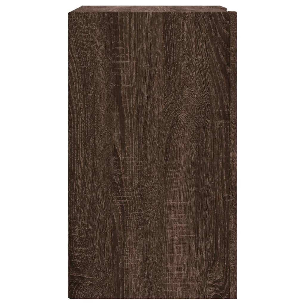 Wandkast 75x35x60 cm bewerkt hout bruin eikenkleurig