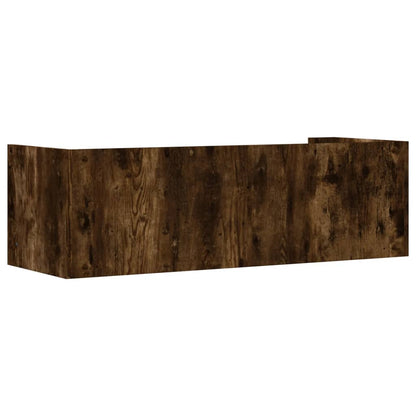 Wandschap 100x35x30,5 cm bewerkt hout gerookt eikenkleurig