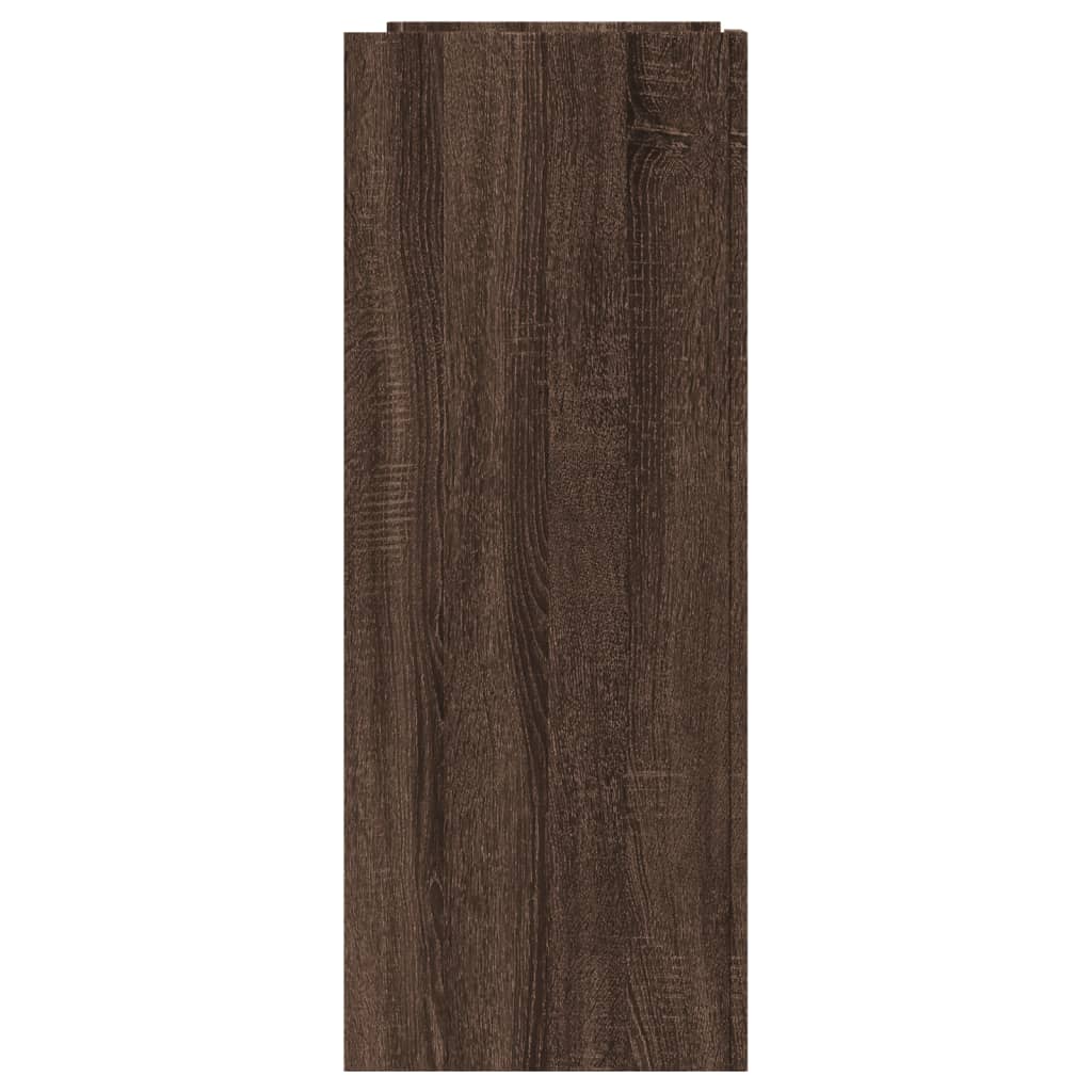 Wandtafel 100x35x90 cm bewerkt hout bruin eikenkleurig