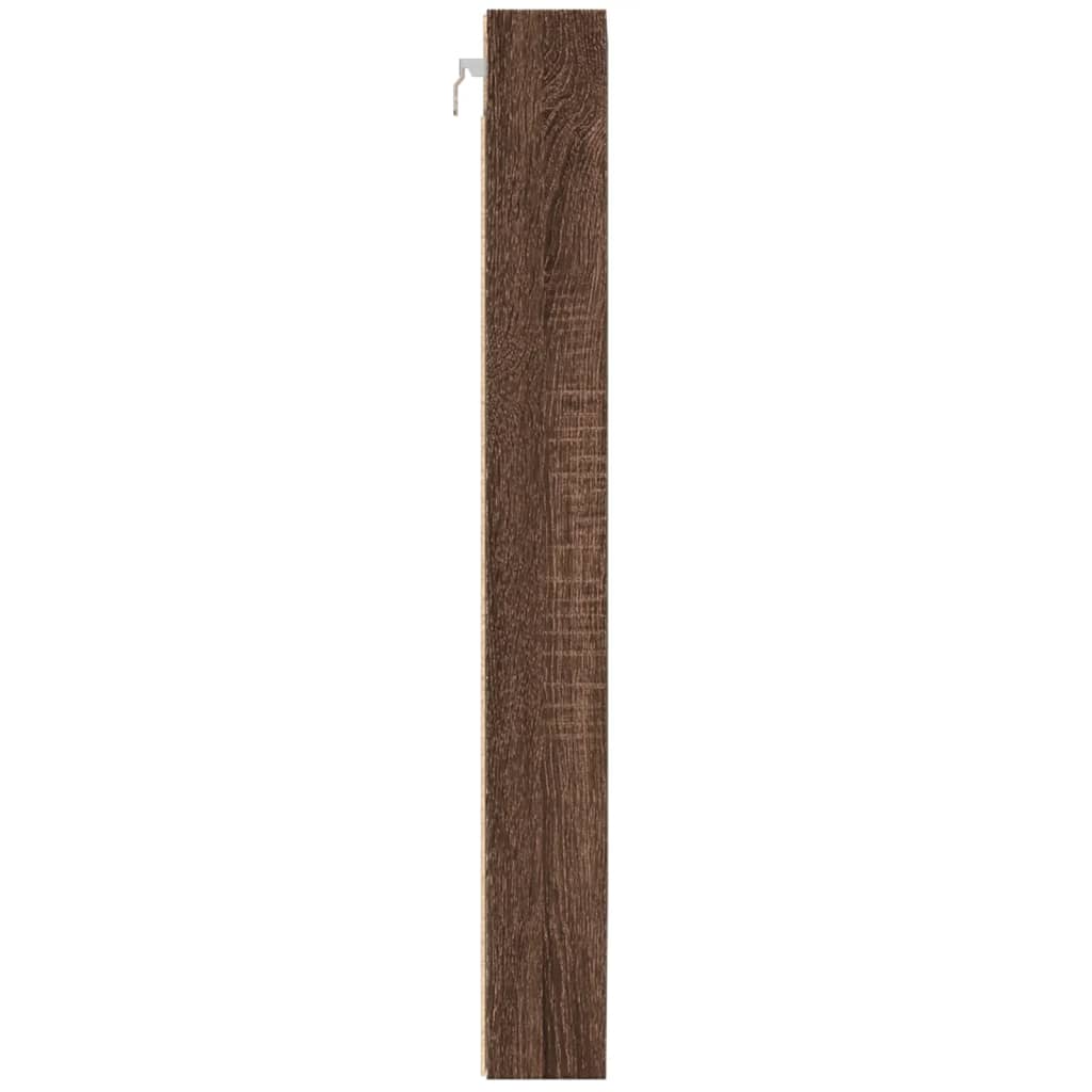 Vitrinekast 100x8,5x75 cm bewerkt hout bruin eikenkleur