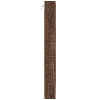 Vitrinekast 100x8,5x75 cm bewerkt hout bruin eikenkleur