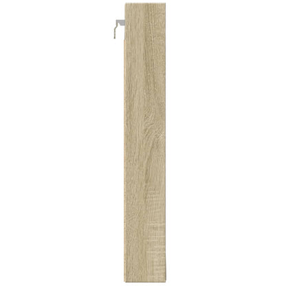 Vitrinekast 100x8,5x58 cm bewerkt hout sonoma eikenkleurig