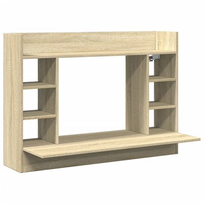 Wandbureau 105x48x75 cm bewerkt hout sonoma eikenkleurig