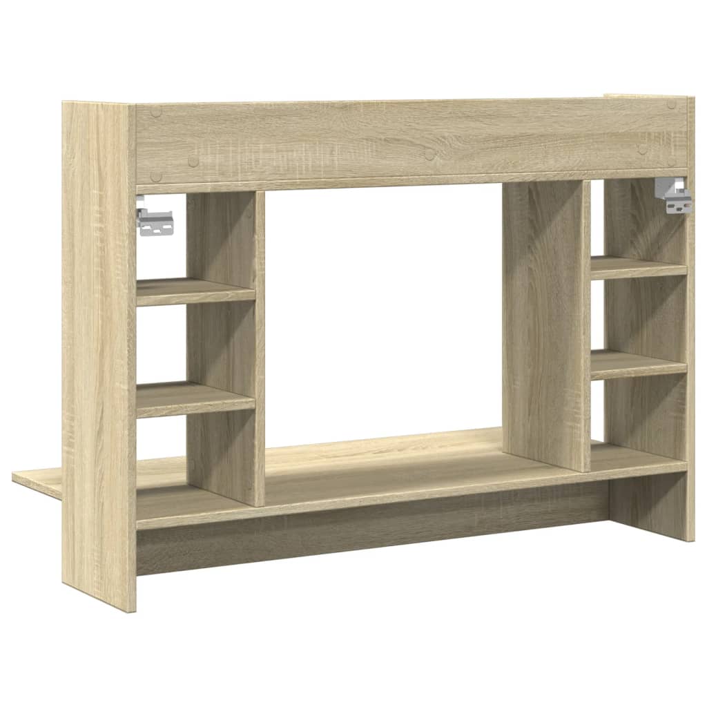 Wandbureau 105x48x75 cm bewerkt hout sonoma eikenkleurig