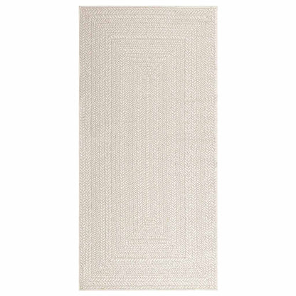 Vloerkleed ZIZUR room binnen en buiten 100x200 cm jute look