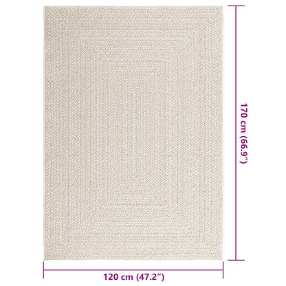 Vloerkleed ZIZUR room binnen en buiten 120x170 cm jute look