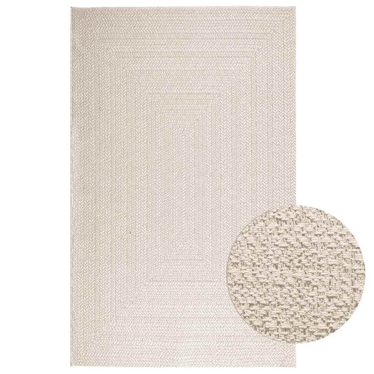 Vloerkleed ZIZUR room binnen en buiten 160x230 cm jute look