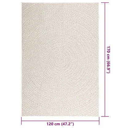 Vloerkleed ZIZUR room binnen en buiten 120x170 cm jute look