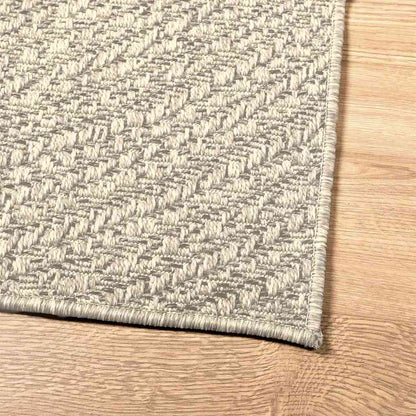 Vloerkleed ZIZUR room binnen en buiten 200x200 cm jute look