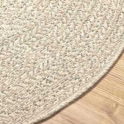 Vloerkleed ZIZUR room binnen en buiten Ø 200 cm jute look