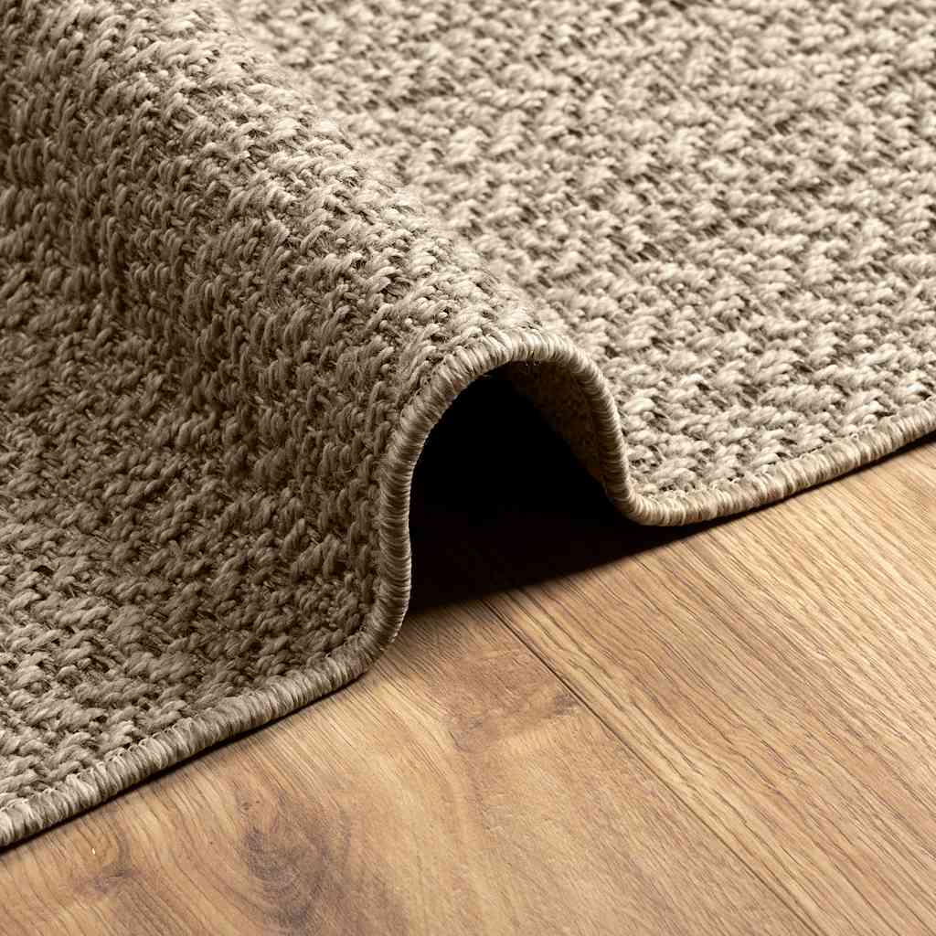 Vloerkleed ZIZUR beige binnen en buiten 80x250 cm jute look