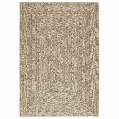 Vloerkleed ZIZUR beige binnen en buiten 140x200 cm jute look