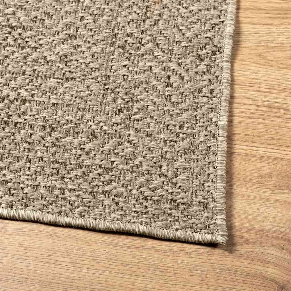 Vloerkleed ZIZUR beige binnen en buiten 140x200 cm jute look