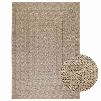 Vloerkleed ZIZUR beige binnen en buiten 160x230 cm jute look