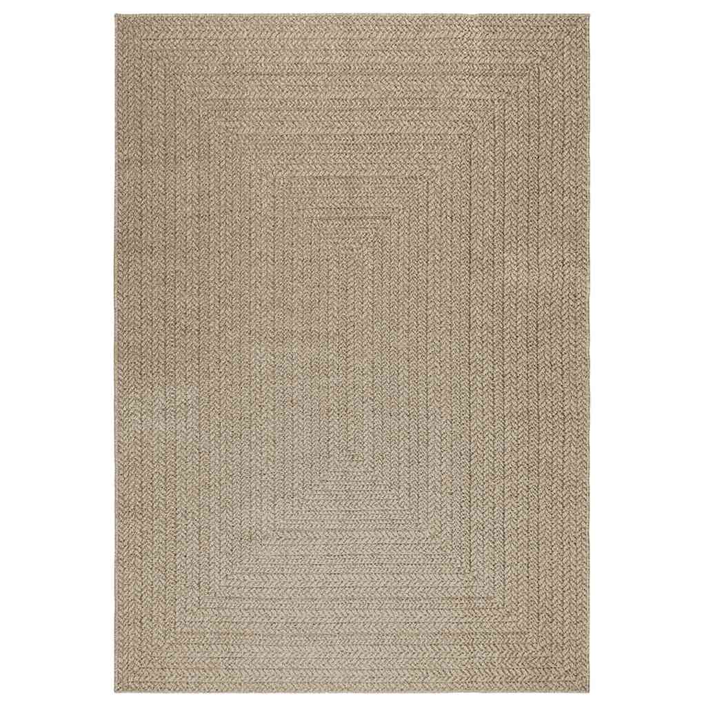 Vloerkleed ZIZUR beige binnen en buiten 160x230 cm jute look