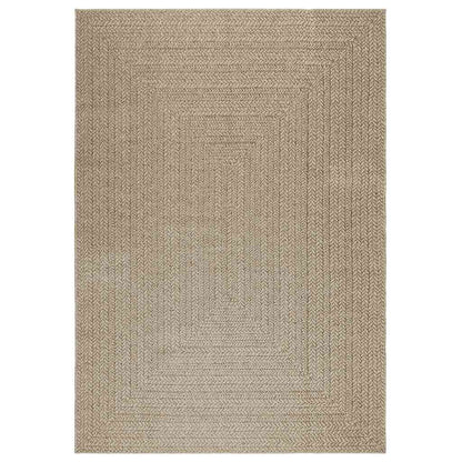 Vloerkleed ZIZUR beige binnen en buiten 160x230 cm jute look