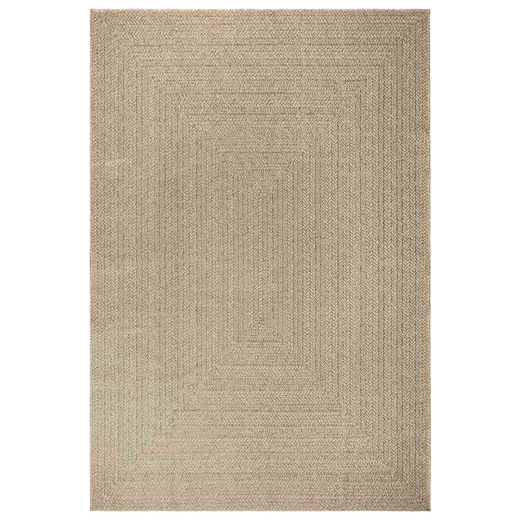 Vloerkleed ZIZUR beige binnen en buiten 200x290 cm jute look