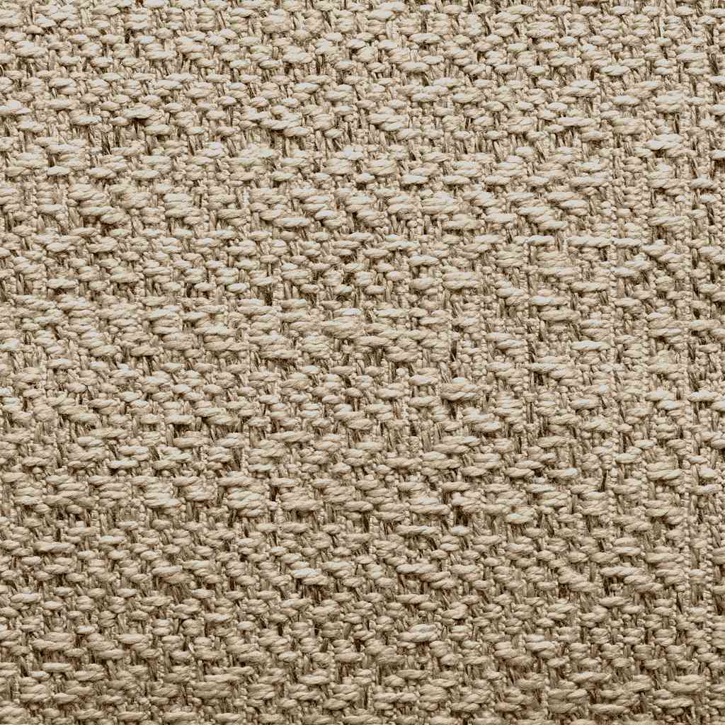 Vloerkleed ZIZUR beige binnen en buiten 240x240 cm jute look