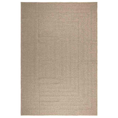 Vloerkleed ZIZUR beige binnen en buiten 240x340 cm jute look