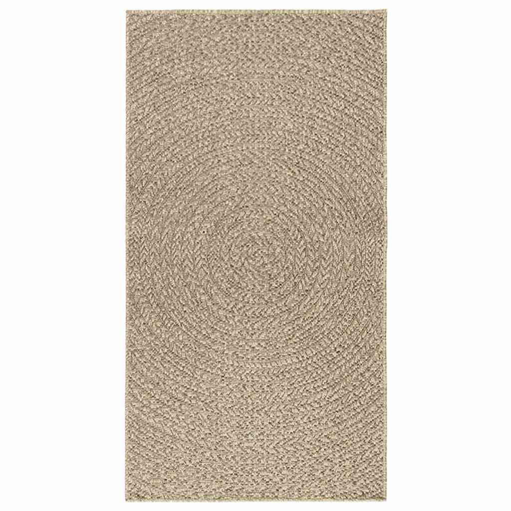 Vloerkleed ZIZUR beige binnen en buiten 80x150 cm jute look