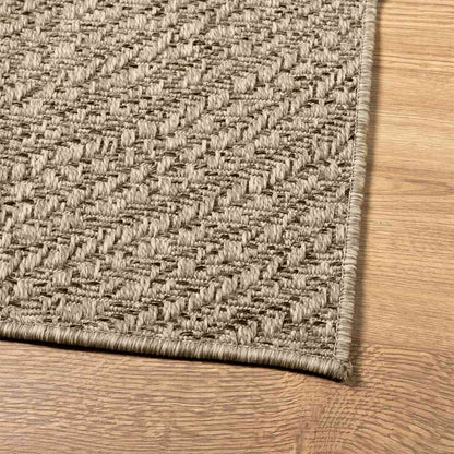 Vloerkleed ZIZUR beige binnen en buiten 80x150 cm jute look