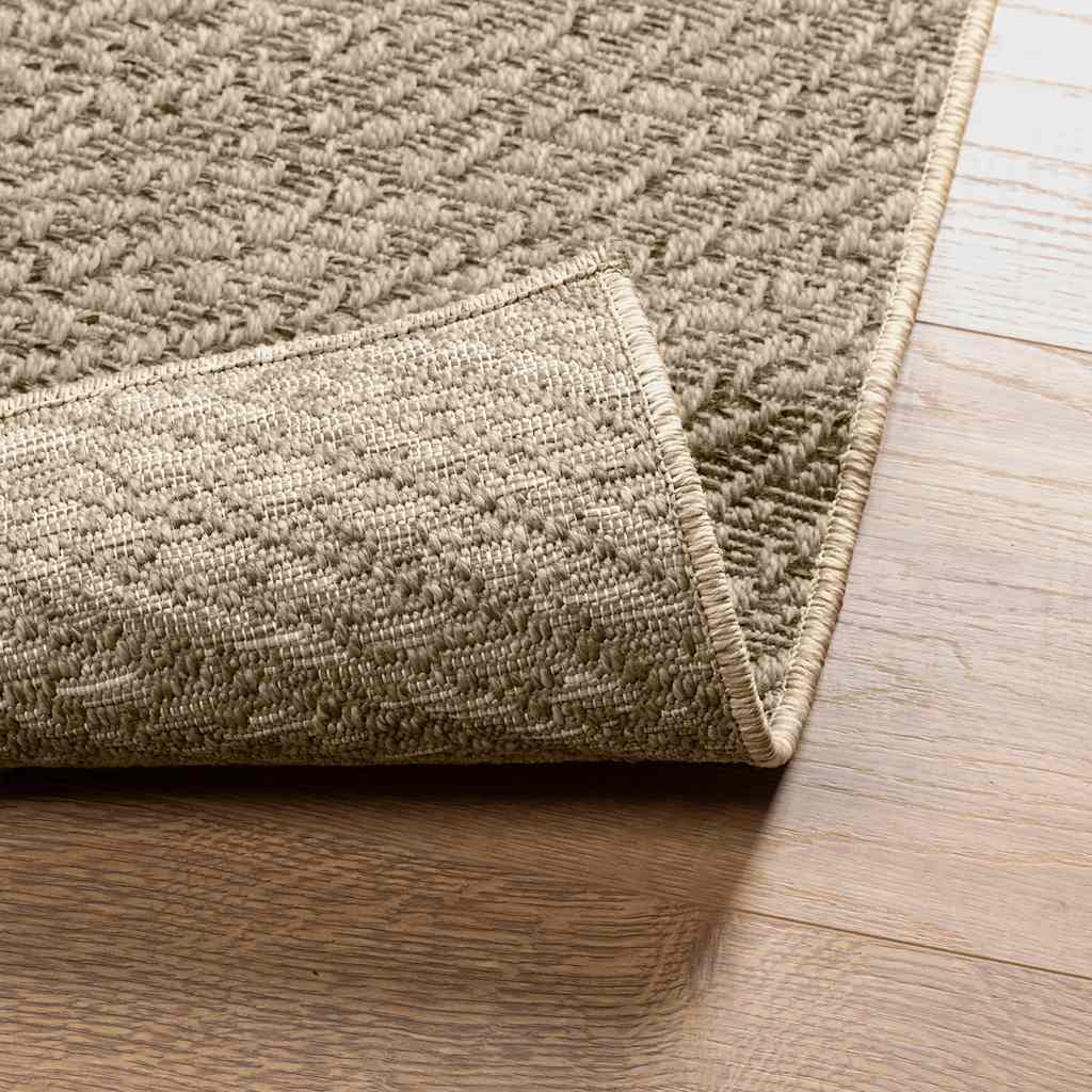 Vloerkleed ZIZUR beige binnen en buiten 80x200 cm jute look