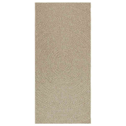 Vloerkleed ZIZUR beige binnen en buiten 100x200 cm jute look