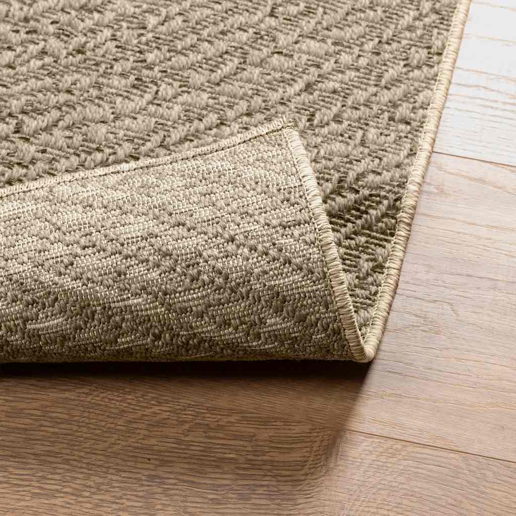 Vloerkleed ZIZUR beige binnen en buiten 100x200 cm jute look