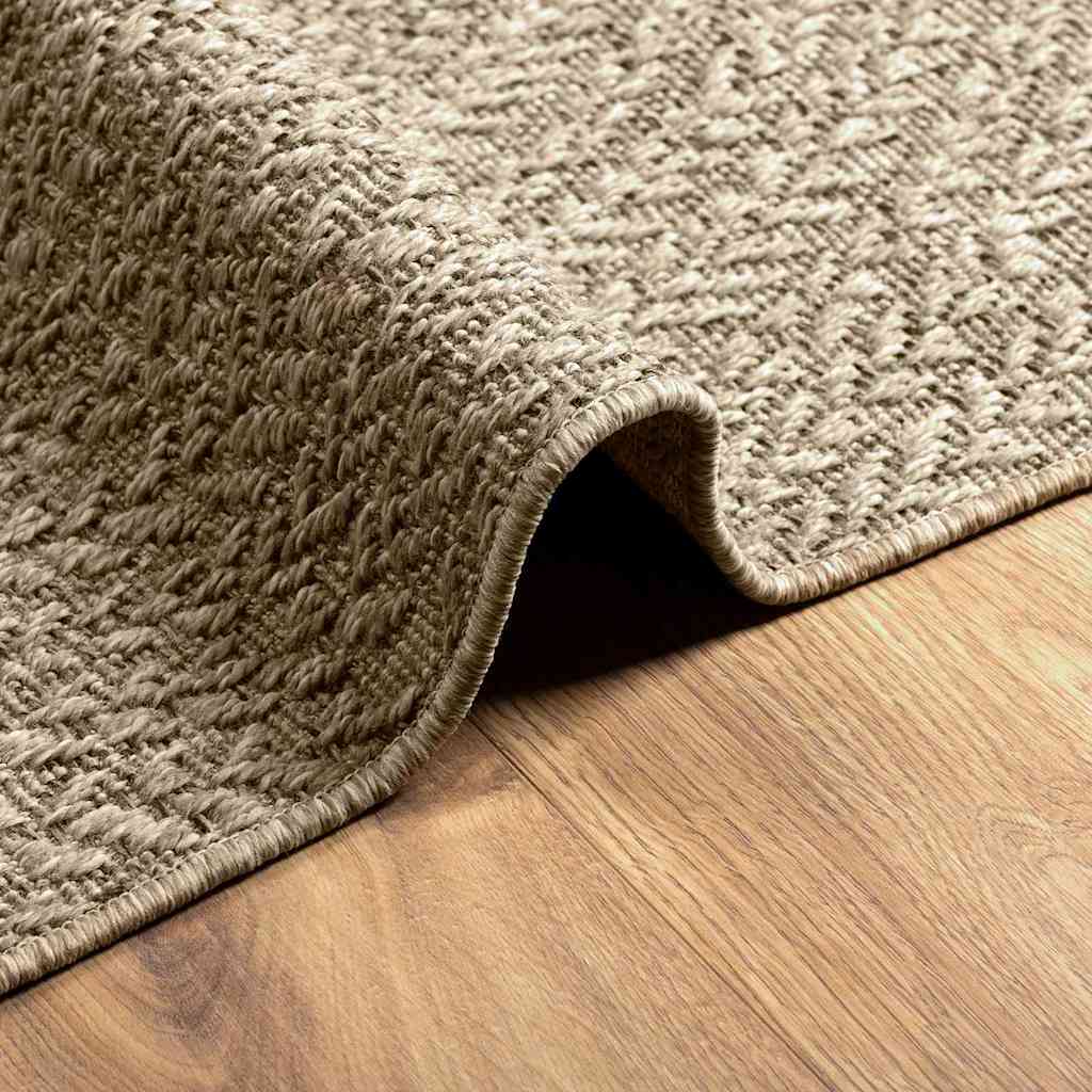 Vloerkleed ZIZUR beige binnen en buiten 120x170 cm jute look