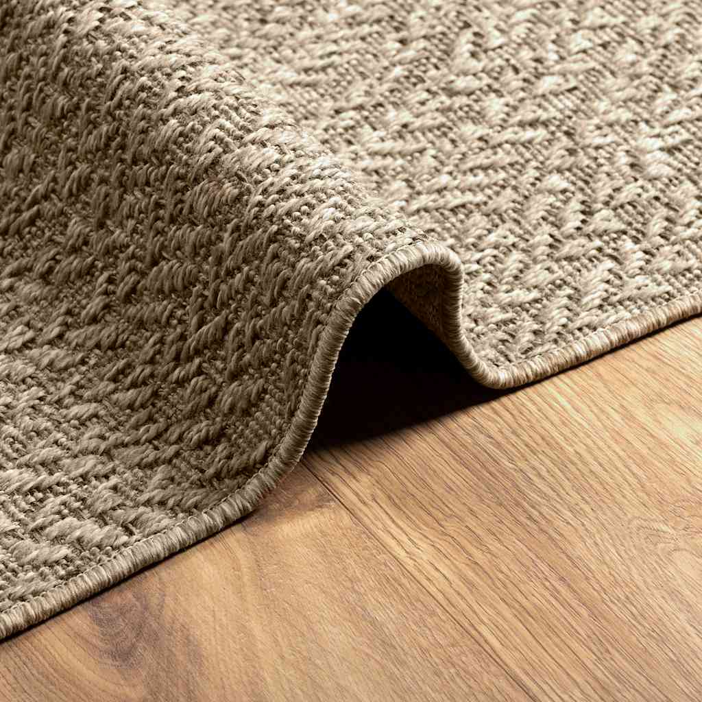 Vloerkleed ZIZUR beige binnen en buiten 140x200 cm jute look