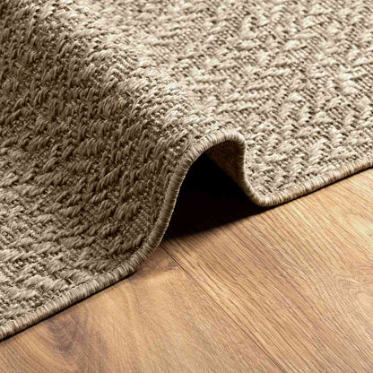 Vloerkleed ZIZUR beige binnen en buiten 140x200 cm jute look