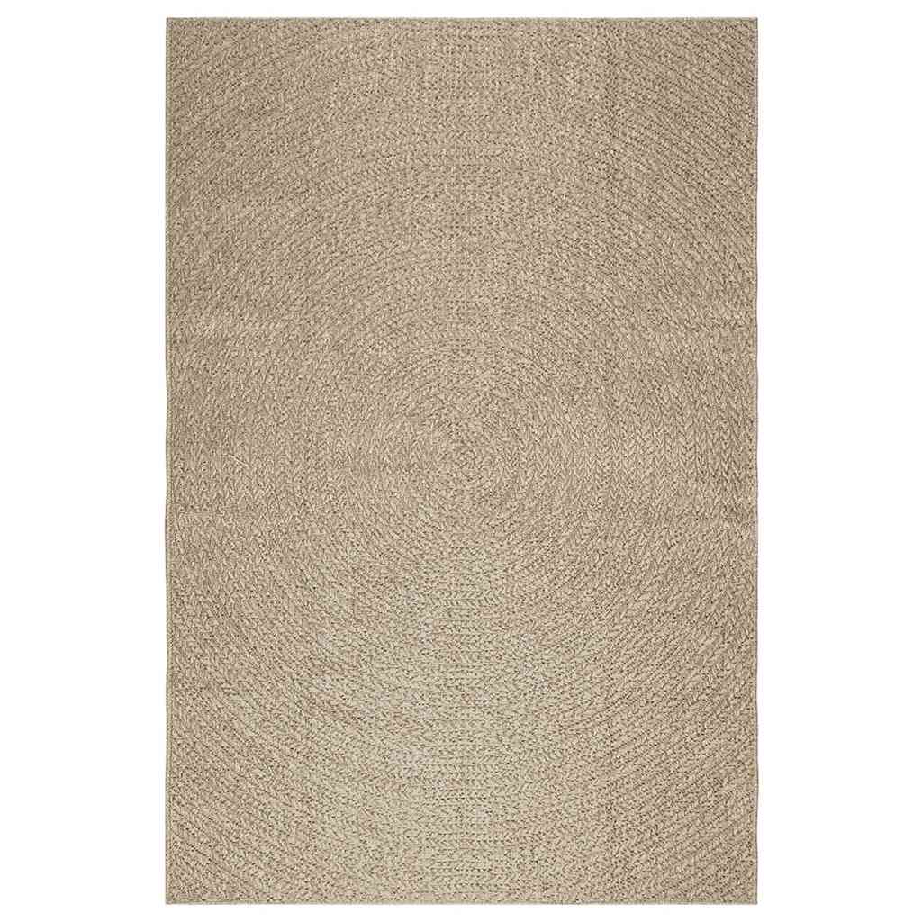 Vloerkleed ZIZUR beige binnen en buiten 160x230 cm jute look