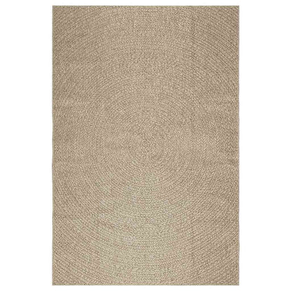 Vloerkleed ZIZUR beige binnen en buiten 160x230 cm jute look