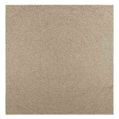 Vloerkleed ZIZUR beige binnen en buiten 200x200 cm jute look